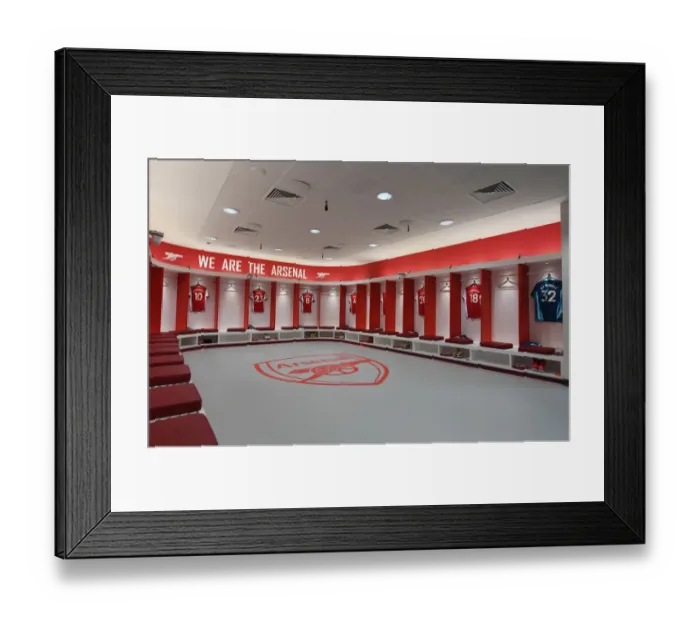 Framed Print : Arsenal Changing Room: Pre-Match Preparation for Arsenal vs. Watford (2021-22 Premier League) Framed Print : Arsenal Changing Room: Pre-Match Preparation for Arsenal vs. Watford (2021-22 Premier League)