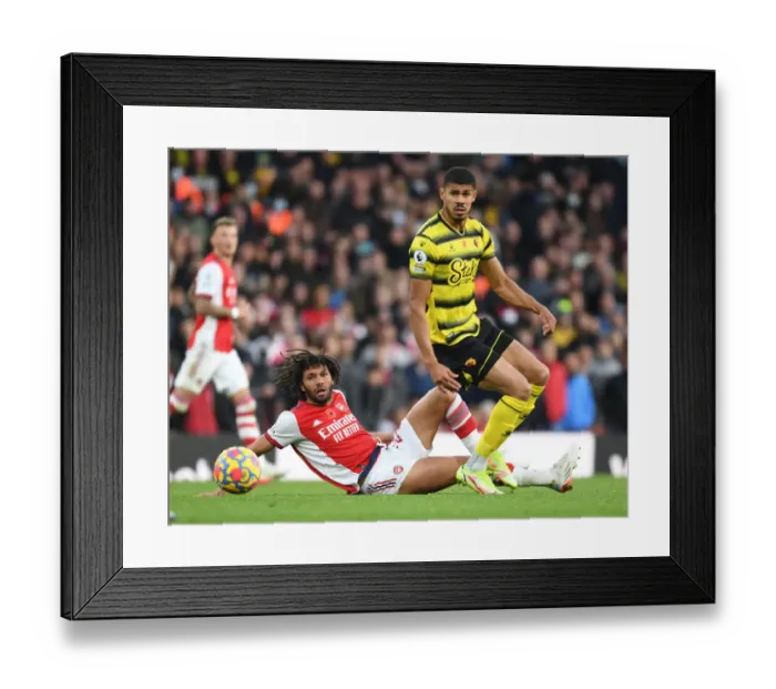 Framed Print : Elneny vs. Fletcher: A Premier League Showdown at Emirates Stadium