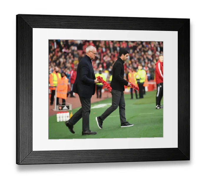 Framed Print : Arsenal and Watford Honor Remembrance Day Ahead of Premier League Clash at Emirates Stadium Framed Print : Arsenal and Watford Honor Remembrance Day Ahead of Premier League Clash at Emirates Stadium