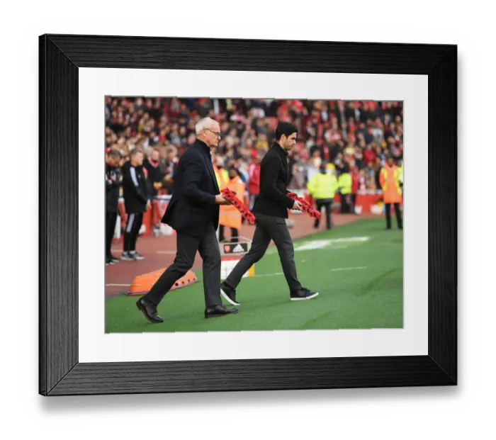 Framed Print : Arsenal and Watford Pay Tribute: Remembrance Day Honors before Premier League Clash Framed Print : Arsenal and Watford Pay Tribute: Remembrance Day Honors before Premier League Clash