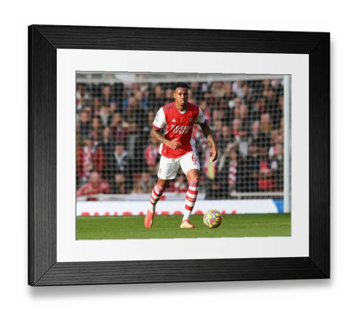 Framed Print : Gabriel Magalhaes in Action: Arsenal vs. Watford, Premier League 2021-22 Framed Print : Gabriel Magalhaes in Action: Arsenal vs. Watford, Premier League 2021-22