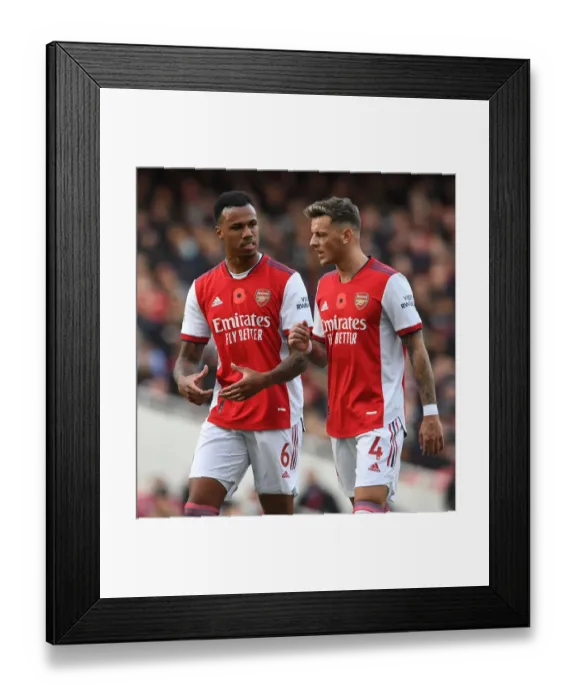 Framed Print : Arsenal's Magalhaes and White in Action: Arsenal vs. Watford, Premier League 2021-22 Framed Print : Arsenal's Magalhaes and White in Action: Arsenal vs. Watford, Premier League 2021-22