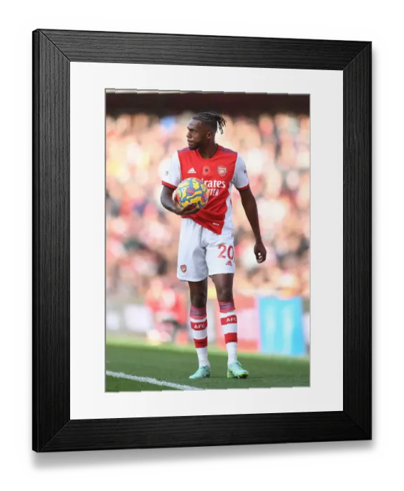 Framed Print : Nuno Tavares in Action: Arsenal vs. Watford, Premier League 2021-22