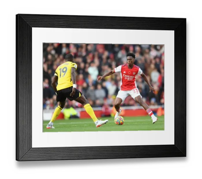 Framed Print : Arsenal's Albert Sambi Lokonga in Action: Premier League 2021-22 - Arsenal vs. Watford