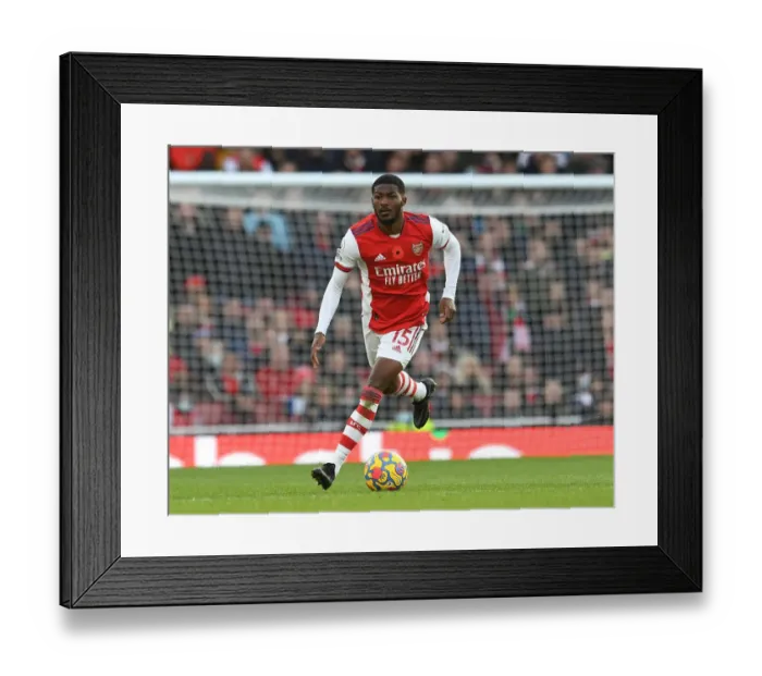 Framed Print : Arsenal's Maitland-Niles in Action against Watford (Premier League 2021-22)