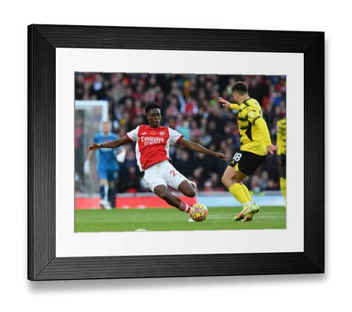 Framed Print : Arsenal's Albert Sambi Lokonga in Action: Arsenal vs. Watford, Premier League 2021-22