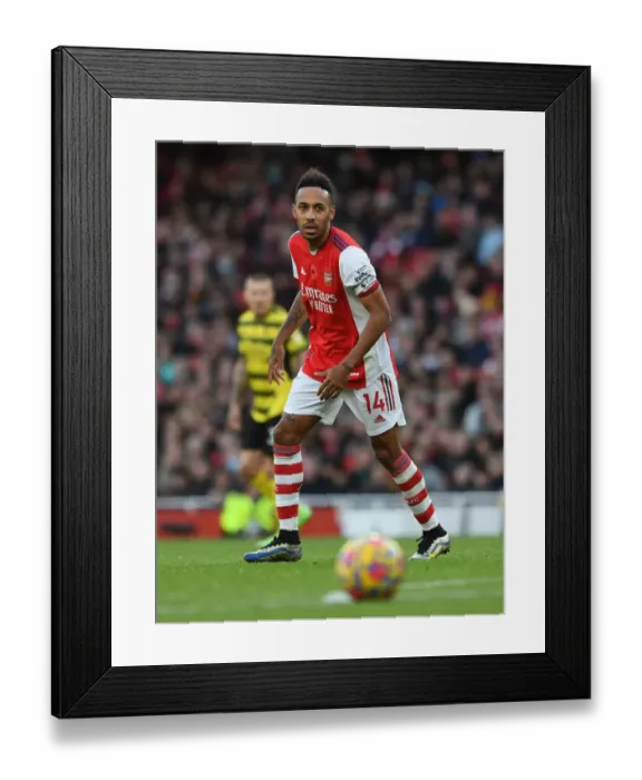 Framed Print : Aubameyang's Brilliance: Arsenal 1-2 Watford (2021-22)