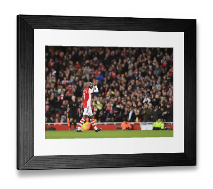 Framed Print : Alexandre Lacazette Bids Farewell: Arsenal vs. Watford, Premier League 2021-22