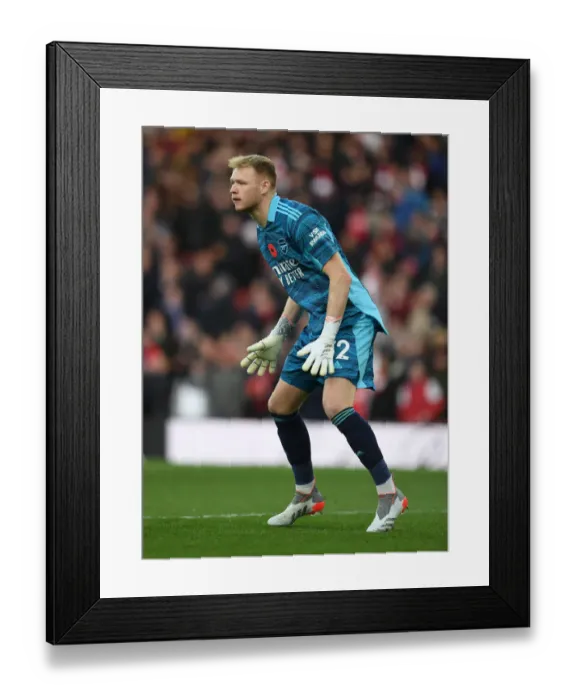 Framed Print : Arsenal's Aaron Ramsdale in Action: Premier League 2021-22 - Arsenal vs. Watford