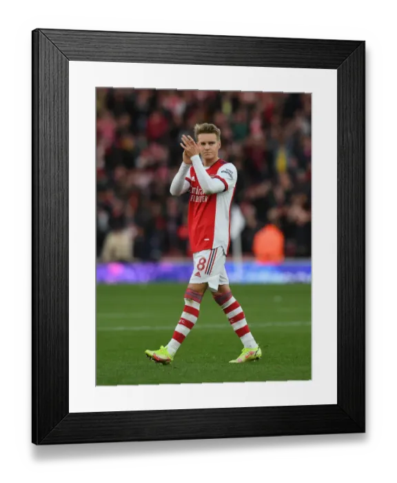 Framed Print : Martin Odegaard's Triumphant Celebration: Arsenal's Victory over Watford (2021-22) - Arsenal Fans Rejoice Framed Print : Martin Odegaard's Triumphant Celebration: Arsenal's Victory over Watford (2021-22) - Arsenal Fans Rejoice