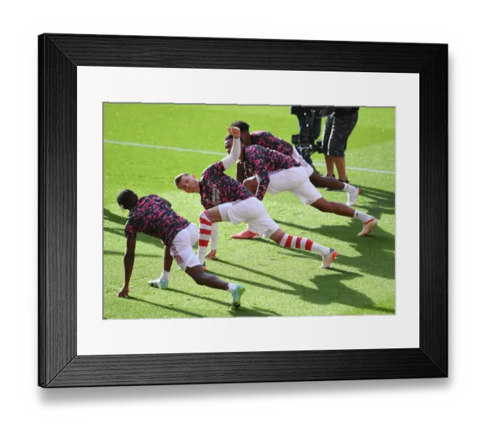 Framed Print : Arsenal vs. Watford: Ben White's Pre-Match Routine (2021-22) Framed Print : Arsenal vs. Watford: Ben White's Pre-Match Routine (2021-22)