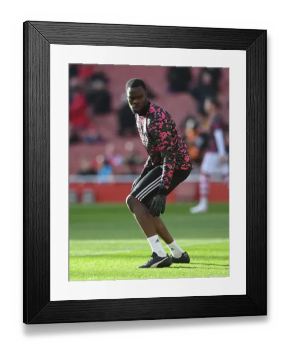 Framed Print : Arsenal's Ovie Ejeh at Emirates Stadium: Arsenal vs. Watford, Premier League 2021-22