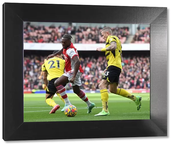 Arsenal vs. Watford: Nuno Tavares Clashes with Juraj Kucka in Premier League Showdown