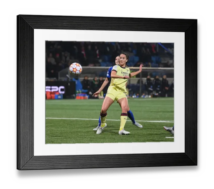 Framed Print : Arsenal Women's Dominance: Aan Patten Scores Fourth Goal Against HB Koge in UEFA Womens Champions League