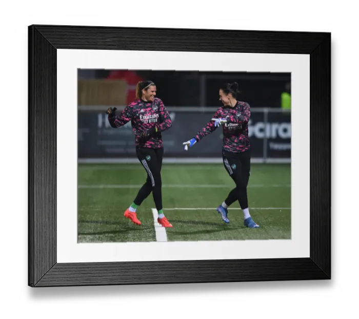 Framed Print : Arsenal WFC: Lydia Williams and Manuela Zinsberger Gear Up for UEFA Women's Champions League Clash against HB Koge