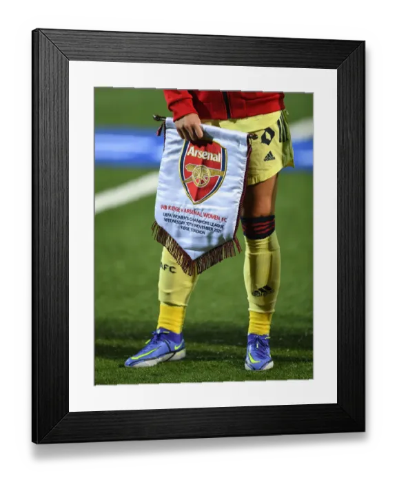Framed Print : Arsenal Pennant Before HB Koge vs Arsenal WFC: UEFA Women's Champions League Group C Match