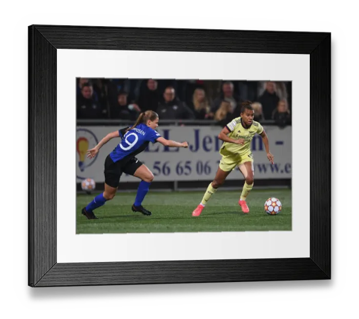 Framed Print : Arsenal Women Face HB Koge in UEFA Champions League Group C