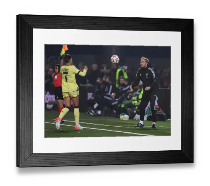 Framed Print : Arsenal Women's Coach Jonas Eidevall in Action against HB Koge in UEFA Women's Champions League Framed Print : Arsenal Women's Coach Jonas Eidevall in Action against HB Koge in UEFA Women's Champions League