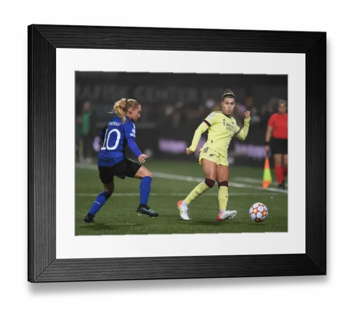 Framed Print : Arsenal Women Face Off Against HB Koge in UEFA Champions League Group C Framed Print : Arsenal Women Face Off Against HB Koge in UEFA Champions League Group C