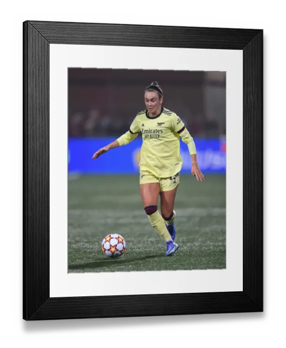 Framed Print : Arsenal's Caitlin Foord Battles for Possession in UEFA Women's Champions League Match against HB Koge Framed Print : Arsenal's Caitlin Foord Battles for Possession in UEFA Women's Champions League Match against HB Koge