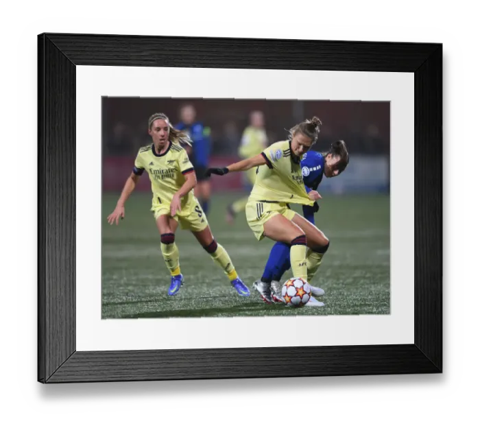 Framed Print : Vivianne Miedema Clashes with Sarah Jankovska in HB Koge vs Arsenal WFC UEFA Women's Champions League Match Framed Print : Vivianne Miedema Clashes with Sarah Jankovska in HB Koge vs Arsenal WFC UEFA Women's Champions League Match