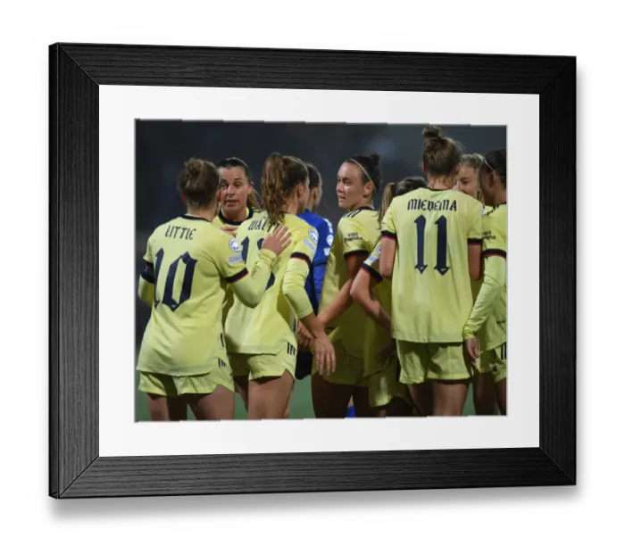 Framed Print : Arsenal Women's Champions League Victory: Caitlin Foord Scores Third Goal Against HB Koge
