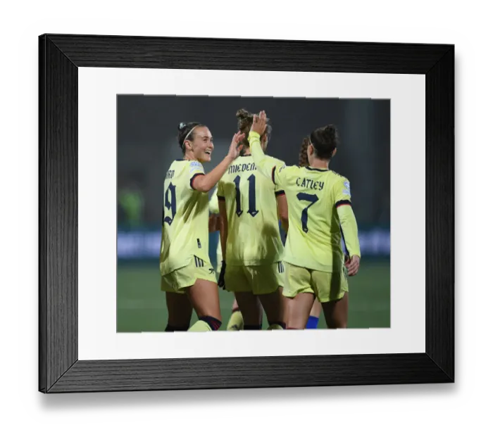 Framed Print : Arsenal Women's Dominance: Caitlin Foord Scores Third Goal in HB Koge Victory (UEFA Women's Champions League, Group C) Framed Print : Arsenal Women's Dominance: Caitlin Foord Scores Third Goal in HB Koge Victory (UEFA Women's Champions League, Group C)
