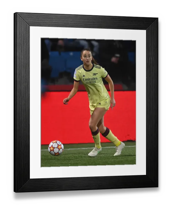Framed Print : Arsenal WFC in Action against HB Koge in UEFA Women's Champions League