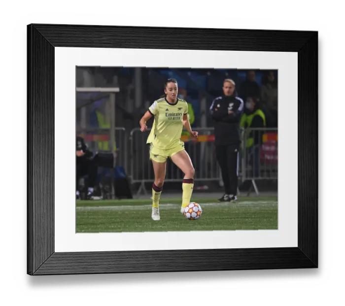 Framed Print : Arsenal Women in Action against HB Koge in UEFA Women's Champions League Group Stage