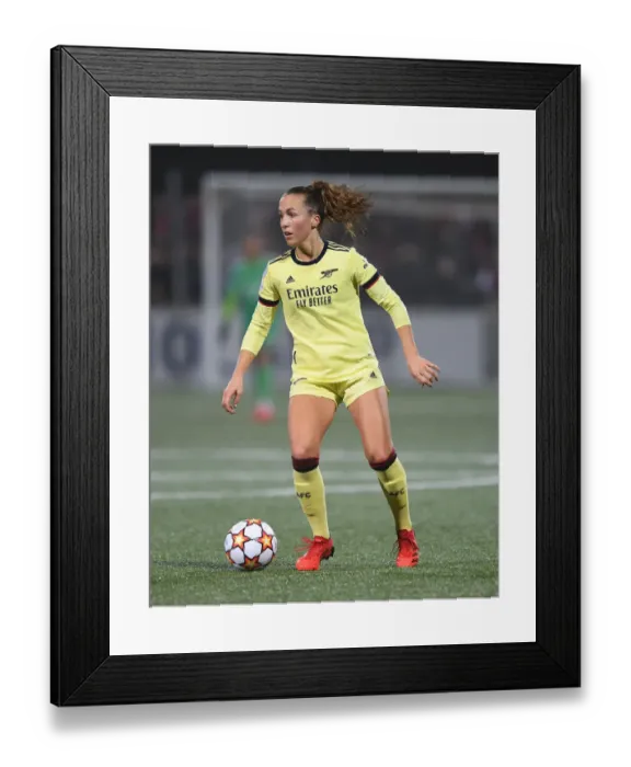 Framed Print : Arsenal WFC's Lia Walti Battles for Possession in UEFA Women's Champions League Clash against HB Koge Framed Print : Arsenal WFC's Lia Walti Battles for Possession in UEFA Women's Champions League Clash against HB Koge