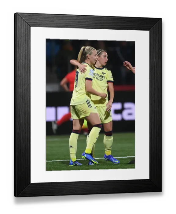 Framed Print : Arsenal Women's Championship Victory: Nobbs and Mead's Five-Goal Blitz Against HB Koge Framed Print : Arsenal Women's Championship Victory: Nobbs and Mead's Five-Goal Blitz Against HB Koge