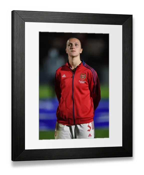Framed Print : Arsenal WFC vs HB Koge: Lotte Wubben-Moy Pre-Match - UEFA Women's Champions League