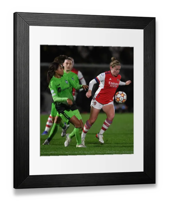 Framed Print : Arsenal WFC vs. HB Koge: Kim Little Faces Off in UEFA Women's Champions League Clash