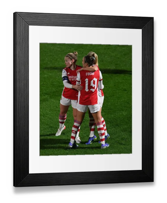 Framed Print : Caitlin Foord Scores First Goal: Arsenal Women's Champions League Victory over HB Koge