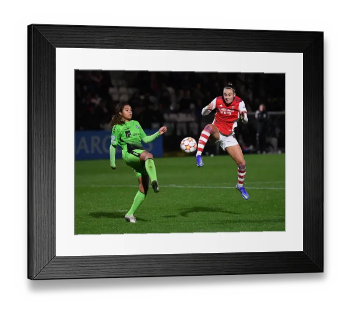 Framed Print : Arsenal Women vs. HB Koge: Battle for First Place in UEFA Women's Champions League Group C
