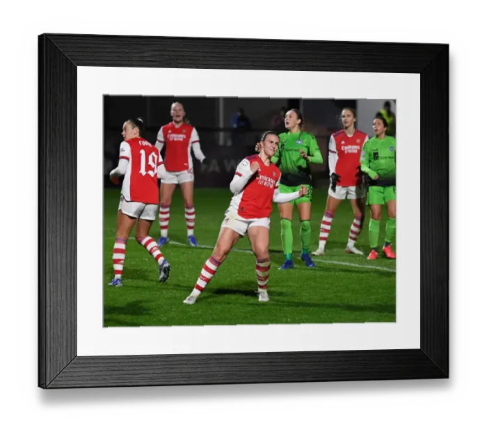 Framed Print : Lotte Wubben-Moy Scores Second Goal: Arsenal Women's Champions League Victory Framed Print : Lotte Wubben-Moy Scores Second Goal: Arsenal Women's Champions League Victory