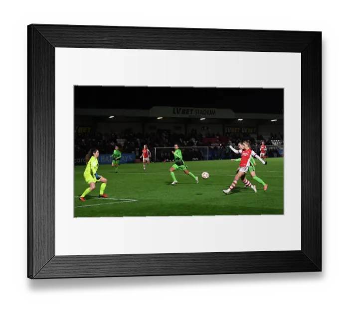 Framed Print : Arsenal's Vivianne Miedema Scores Third Goal Against HB Koge in UEFA Women's Champions League