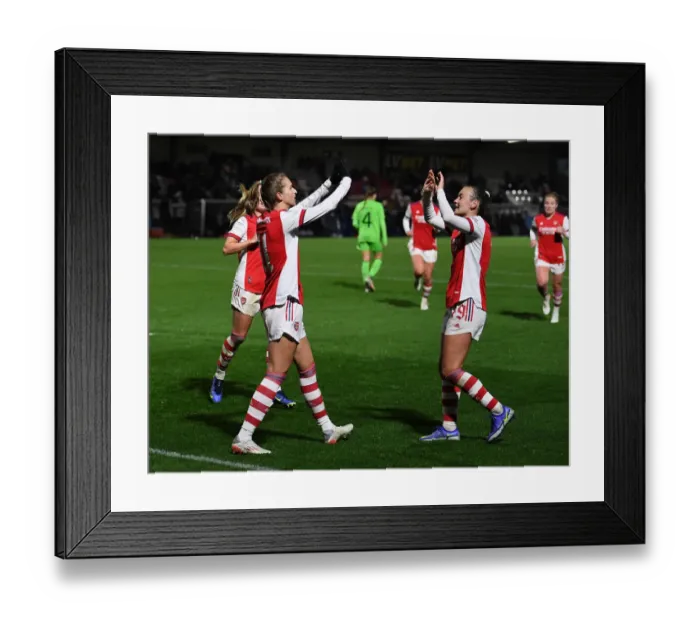 Framed Print : Arsenal Women's Champions League: Vivianne Miedema Scores Third Goal Against HB Koge
