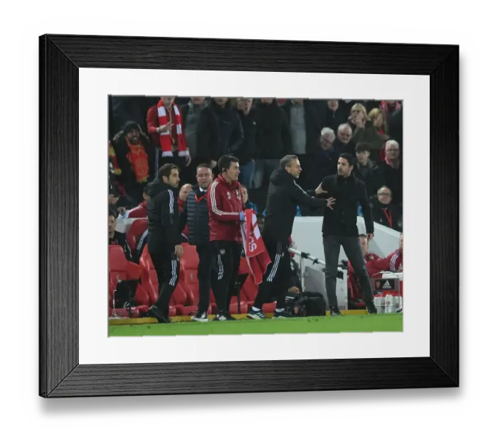 Framed Print : Mikel Arteta at Anfield: Liverpool vs. Arsenal, Premier League 2021-22