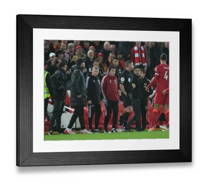 Framed Print : Mikel Arteta at Anfield: Leading Arsenal Against Liverpool in the Premier League 2021-22 Framed Print : Mikel Arteta at Anfield: Leading Arsenal Against Liverpool in the Premier League 2021-22