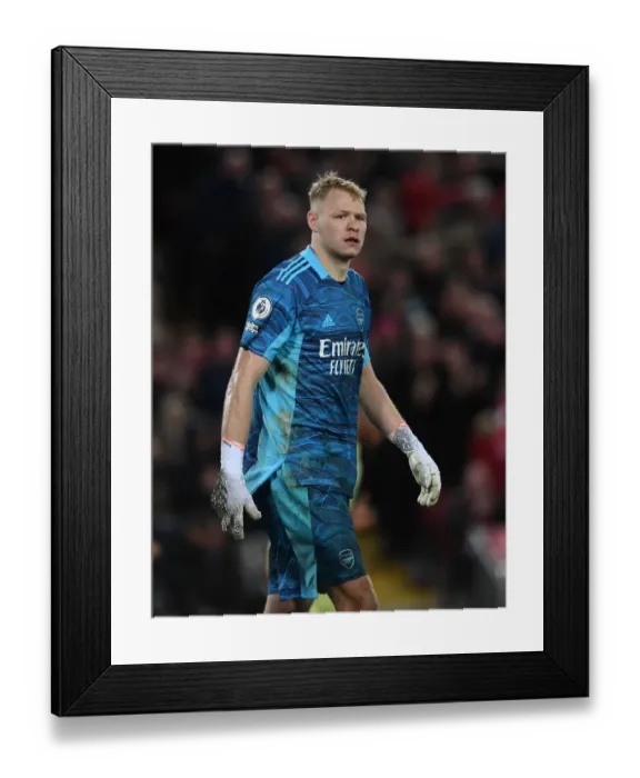 Framed Print : Ramsdale's Battle: Arsenal vs Liverpool (2021-22) - Intense Anfield Showdown Framed Print : Ramsdale's Battle: Arsenal vs Liverpool (2021-22) - Intense Anfield Showdown