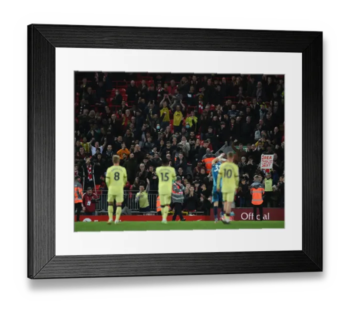 Framed Print : Arsenal Fans Unite: Liverpool vs Arsenal, Premier League 2021-22 Framed Print : Arsenal Fans Unite: Liverpool vs Arsenal, Premier League 2021-22