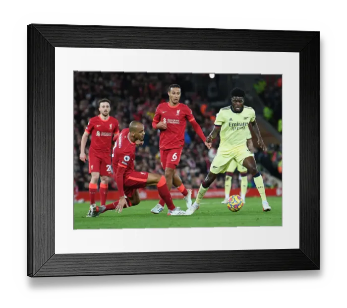 Framed Print : Partey vs Fabinho: Battle at Anfield - Liverpool vs Arsenal, Premier League 2021-22 Framed Print : Partey vs Fabinho: Battle at Anfield - Liverpool vs Arsenal, Premier League 2021-22