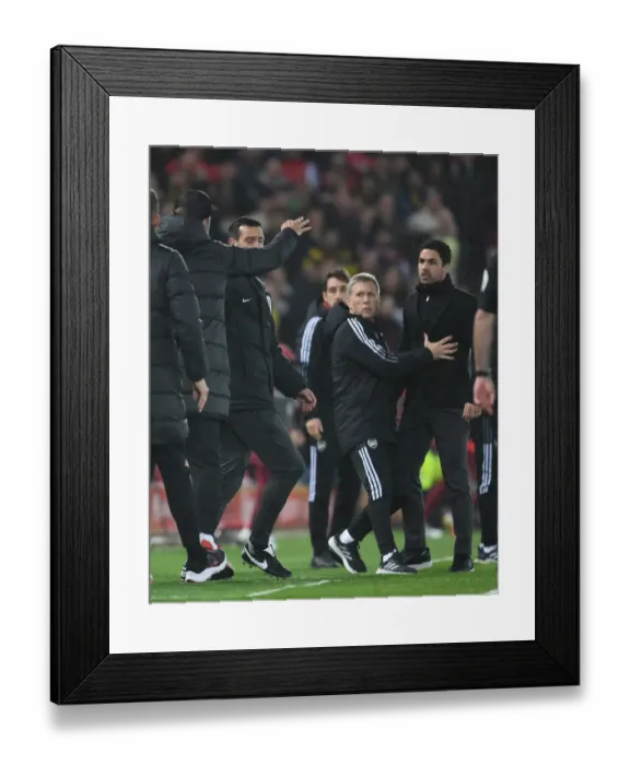 Framed Print : Clash of Titans: Arteta vs. Klopp - Premier League 2021-22: A Battle of Football Giants