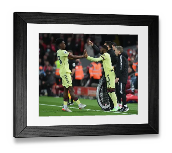 Framed Print : Arsenal's Ainsley Maitland-Niles Subs In During Liverpool vs Arsenal Premier League Clash (2021-22) Framed Print : Arsenal's Ainsley Maitland-Niles Subs In During Liverpool vs Arsenal Premier League Clash (2021-22)