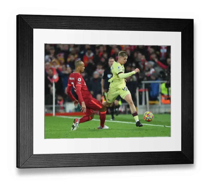 Framed Print : Intense Rivalry: Emile Smith Rowe vs Fabinho - Liverpool vs Arsenal, Premier League 2021-22: A Battle of Midfield Titans Framed Print : Intense Rivalry: Emile Smith Rowe vs Fabinho - Liverpool vs Arsenal, Premier League 2021-22: A Battle of Midfield Titans