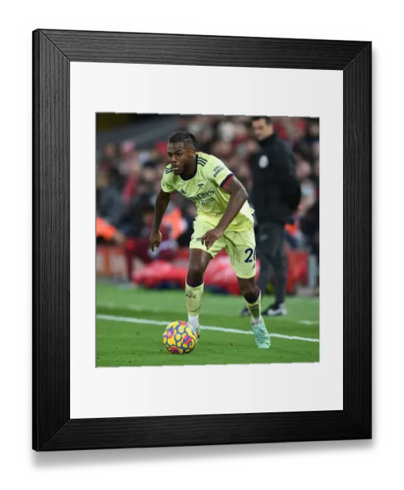 Framed Print : Nuno Tavares Faces Liverpool: Arsenal vs. Liverpool, Premier League 2021-22