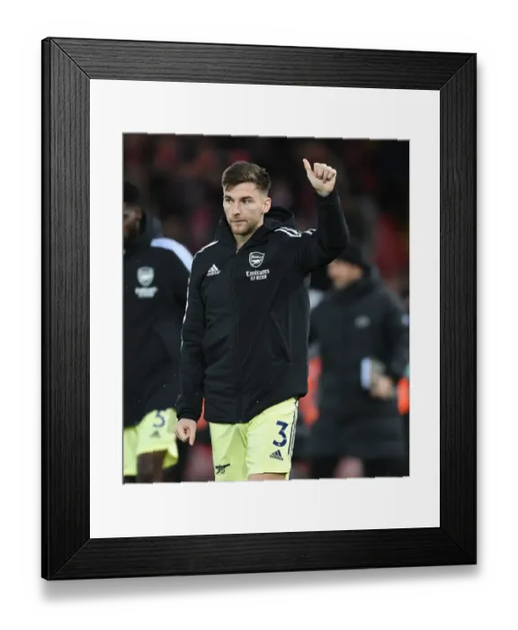 Framed Print : Kieran Tierney Appreciates Arsenal Fans After Liverpool Clash - Premier League 2021-22 Framed Print : Kieran Tierney Appreciates Arsenal Fans After Liverpool Clash - Premier League 2021-22