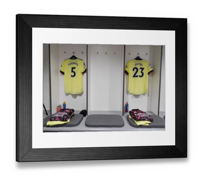 Framed Print : Arsenal's Thomas Partey and Sambi Lefa Pre-Match Gear at Anfield (Liverpool v Arsenal 2021-22)