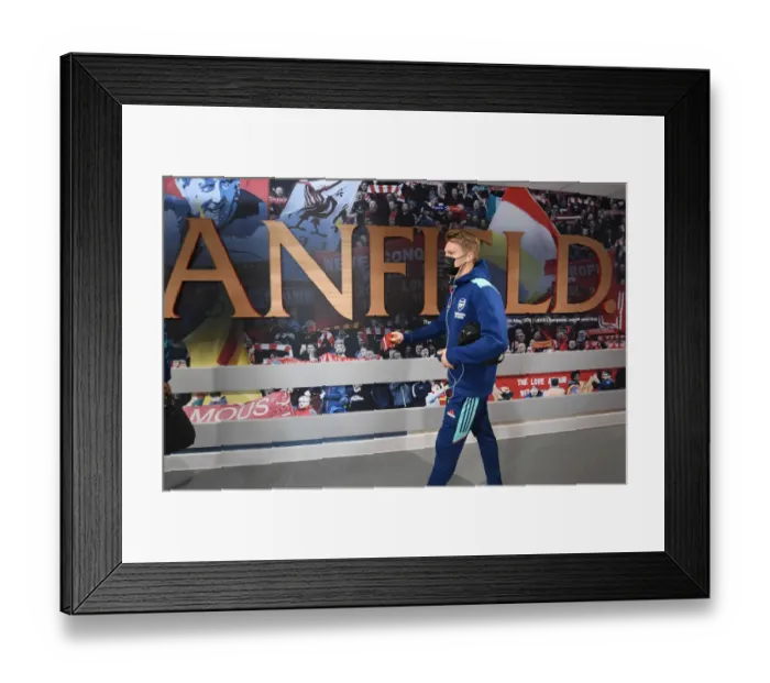 Framed Print : Martin Odegaard Gears Up: Liverpool vs Arsenal, Premier League 2021-22 Framed Print : Martin Odegaard Gears Up: Liverpool vs Arsenal, Premier League 2021-22